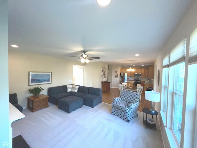 view of carpeted living room