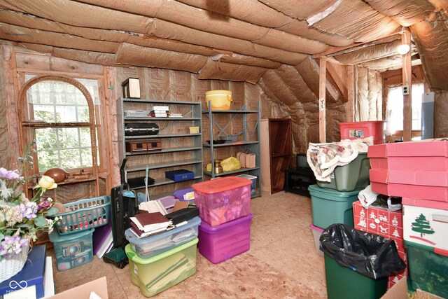 view of storage area