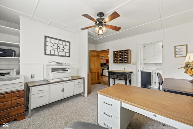 610 E Morgan St, Martinsville, IN 46151 - home office with ceiling fan