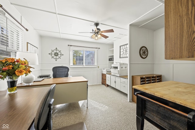 610 E Morgan St, Martinsville, IN 46151 - home office featuring ceiling fan and a decorative wall