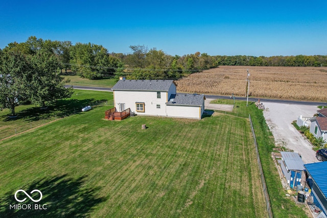 bird's eye view featuring a rural view