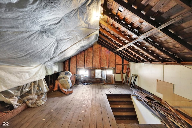 view of attic