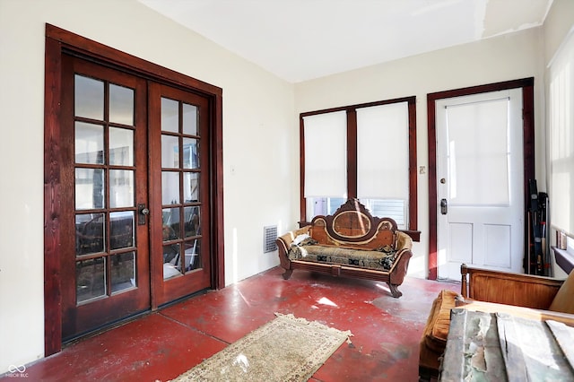 interior space with french doors