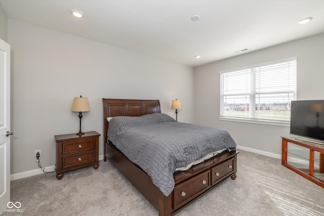 view of carpeted bedroom