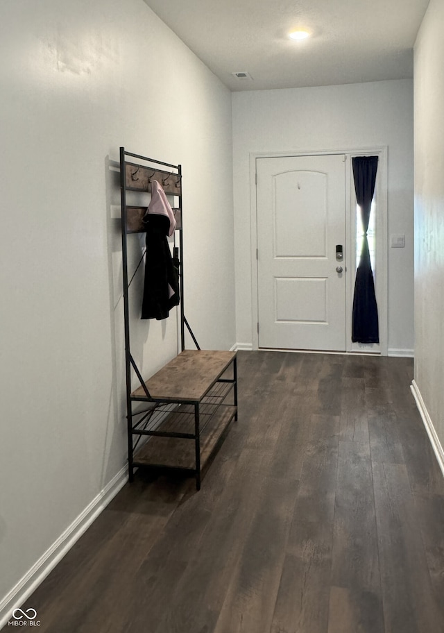 interior space featuring dark wood-type flooring