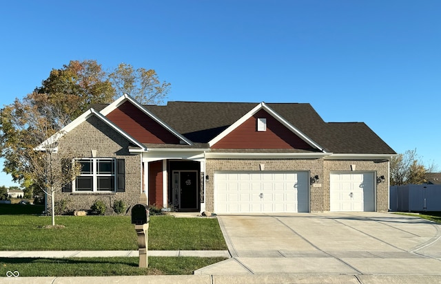 view of front of home with a front yard