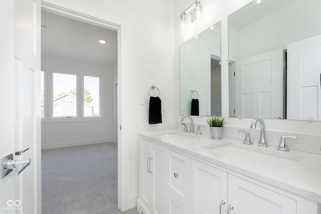 bathroom with vanity