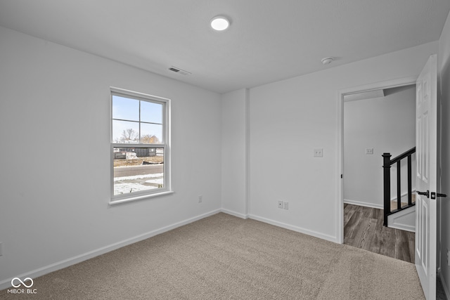 view of carpeted empty room