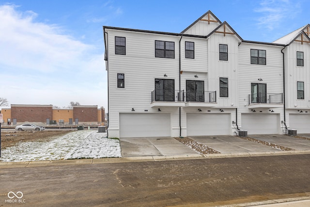 view of front of property with central AC unit