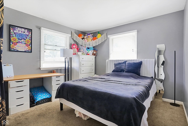 view of carpeted bedroom