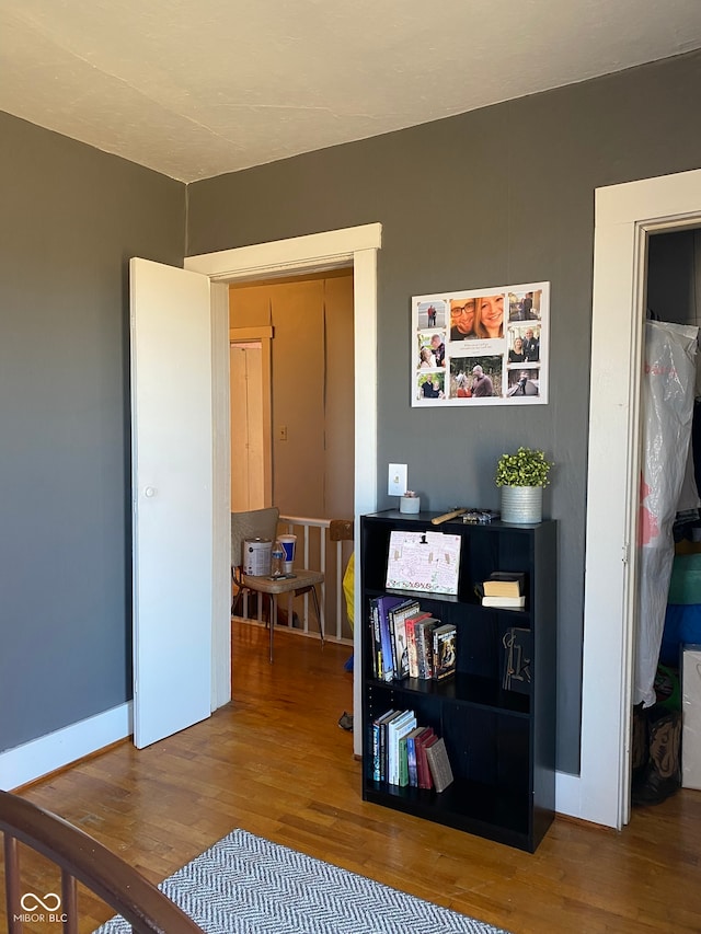 interior space with wood-type flooring