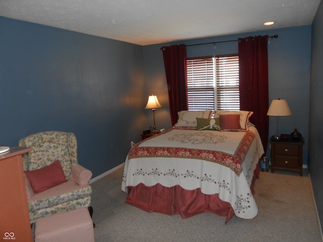 bedroom with carpet floors