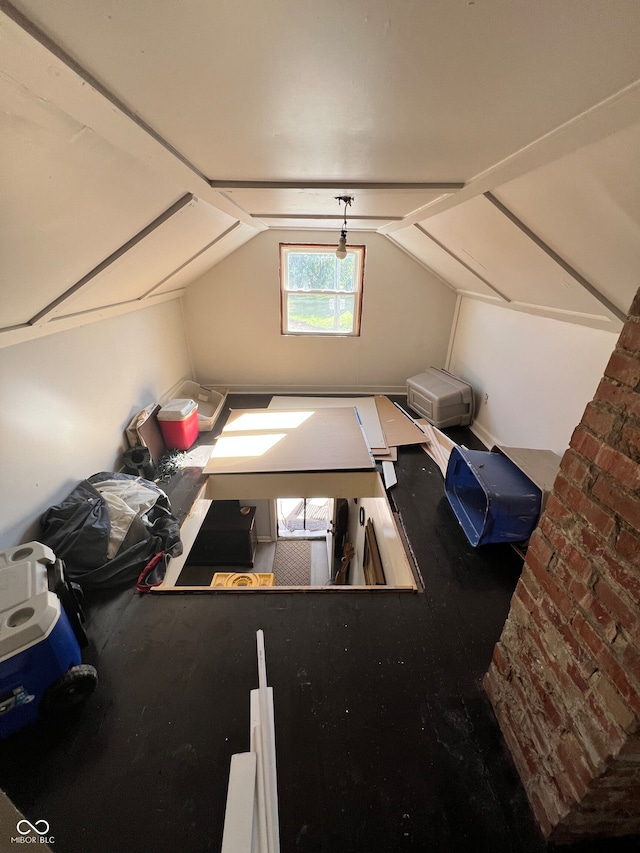 bonus room with lofted ceiling