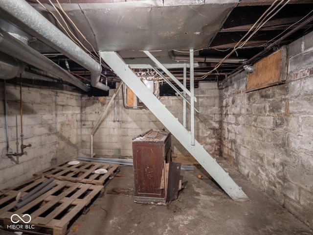 view of basement