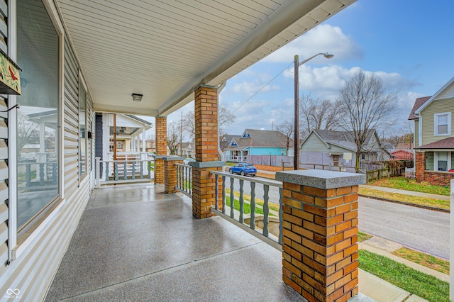 view of patio with a porch