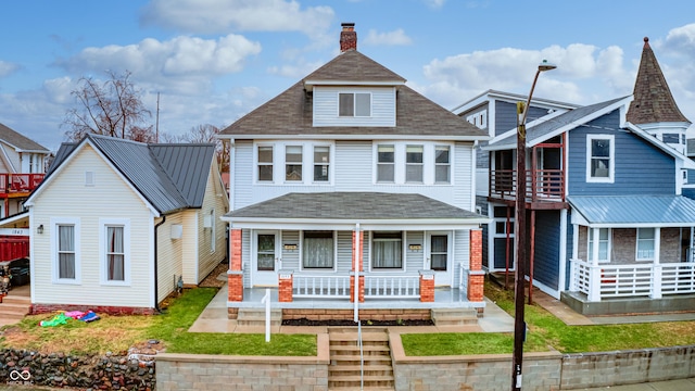 view of front facade with a porch