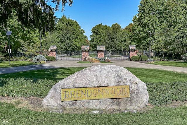 view of community sign