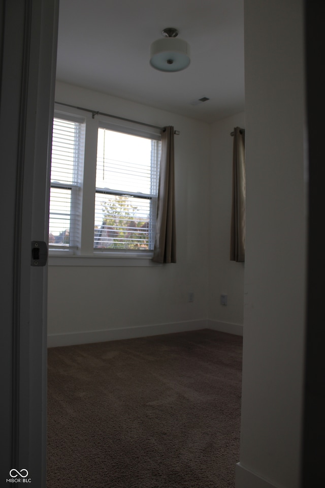 view of carpeted spare room