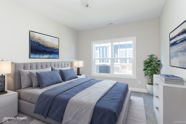 view of carpeted bedroom