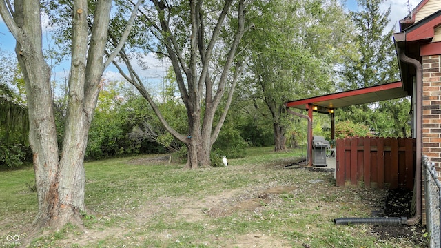 view of yard with central air condition unit