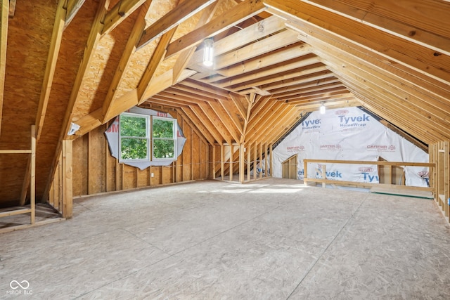 view of attic