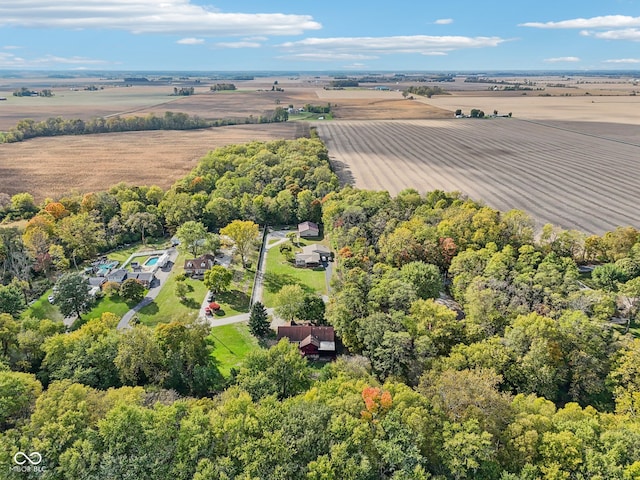 drone / aerial view featuring a rural view