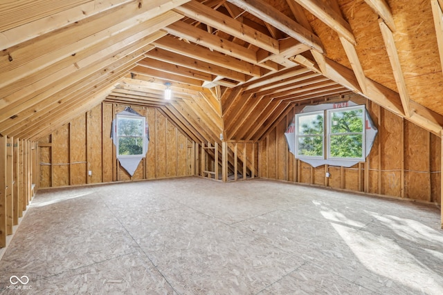 attic featuring plenty of natural light