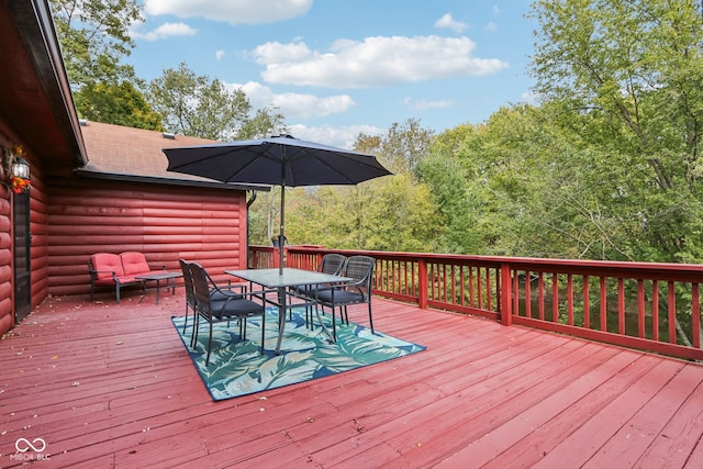 view of wooden deck