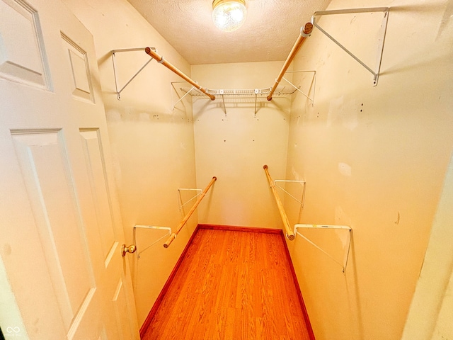 walk in closet featuring hardwood / wood-style floors