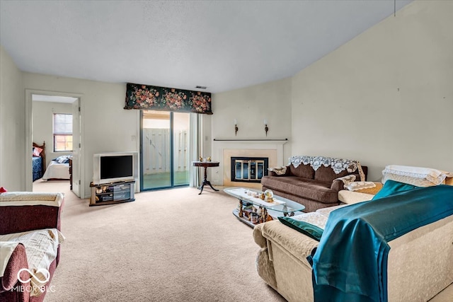 view of carpeted living room