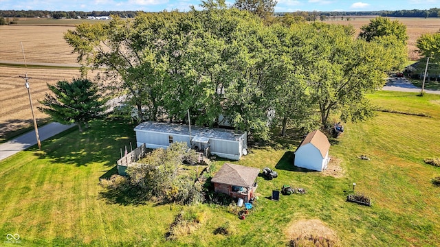 bird's eye view featuring a rural view