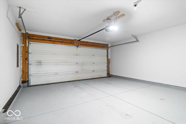 garage with electric panel