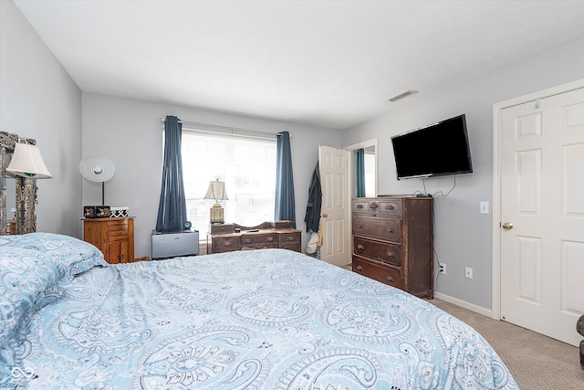 view of carpeted bedroom