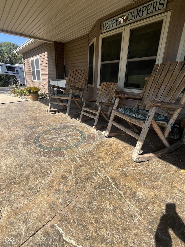 view of patio with covered porch