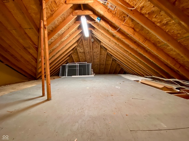 view of attic