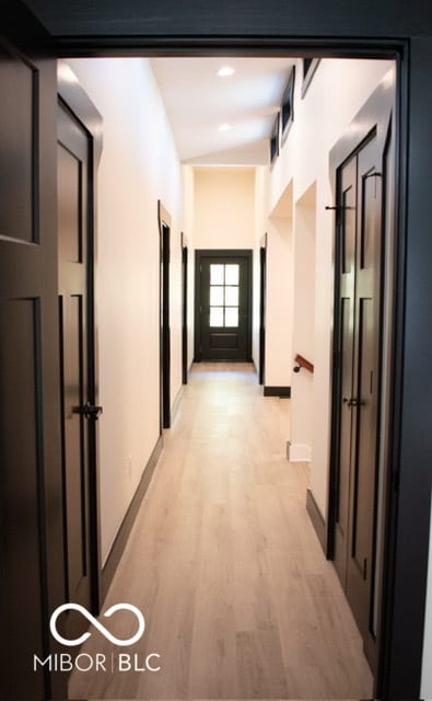 hall featuring light hardwood / wood-style floors