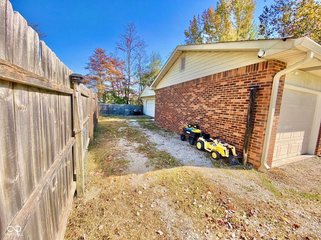 view of home's exterior featuring a garage