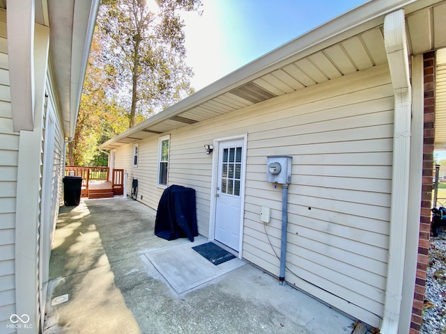 view of patio with a deck