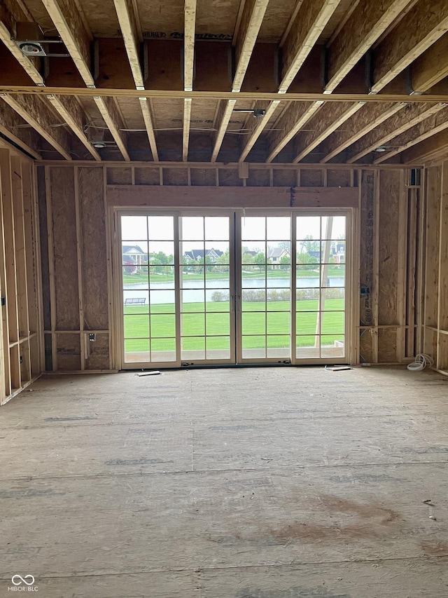 1717 Beaufain St, Carmel, IN 46032 - miscellaneous room with a water view