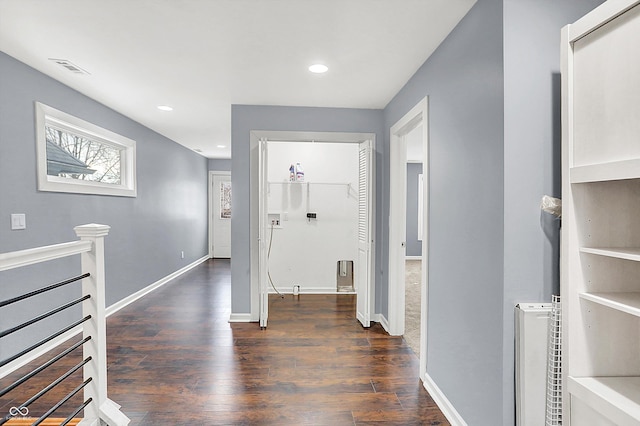 entrance foyer with dark hardwood / wood-style flooring