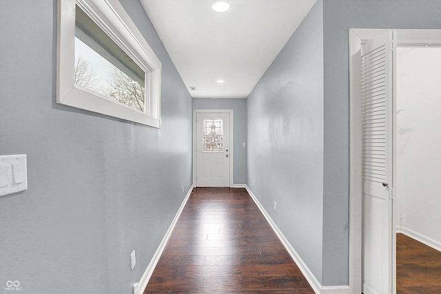 entryway featuring dark hardwood / wood-style floors