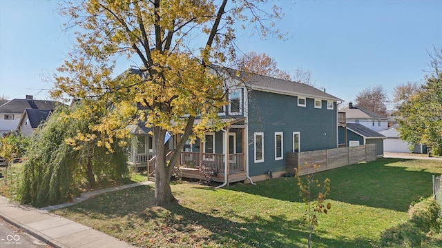 view of home's exterior featuring a yard