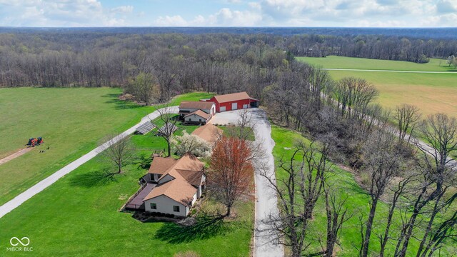 2831 S Hixon Rd S, Montezuma, IN 47862 - aerial view of sparsely populated area with a forest