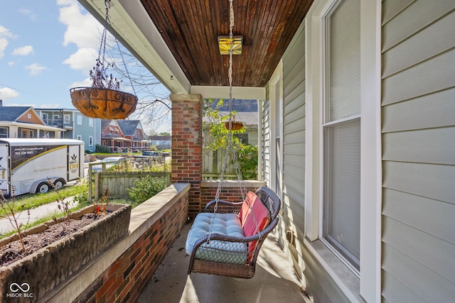 balcony with covered porch