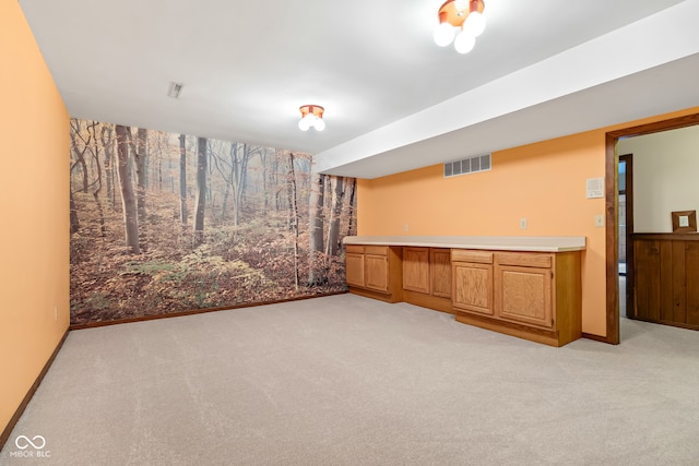 bar with light colored carpet