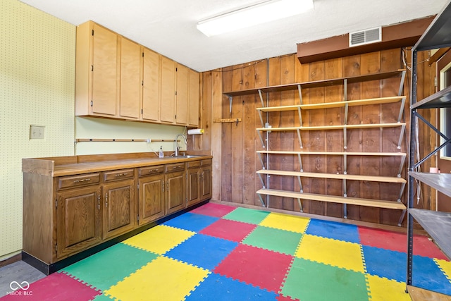 interior space featuring sink