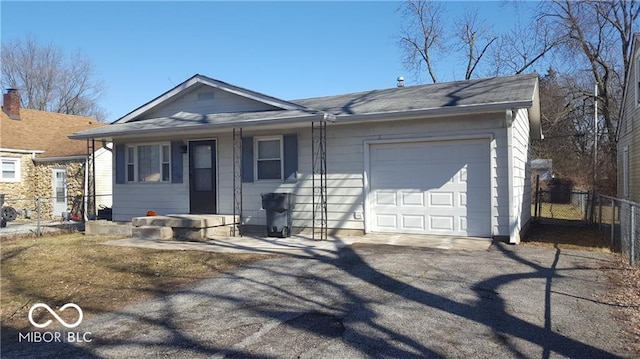 ranch-style house with a garage