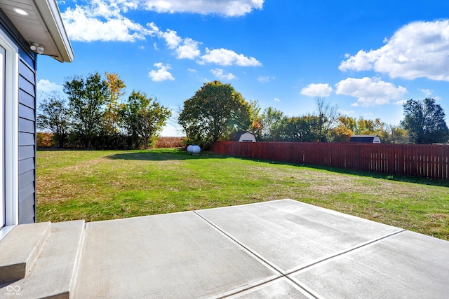 view of yard featuring a patio area