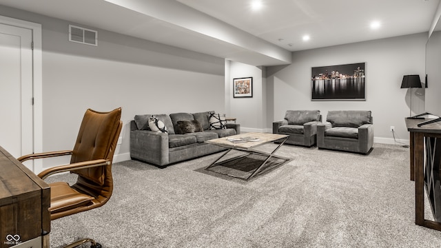 view of carpeted living room