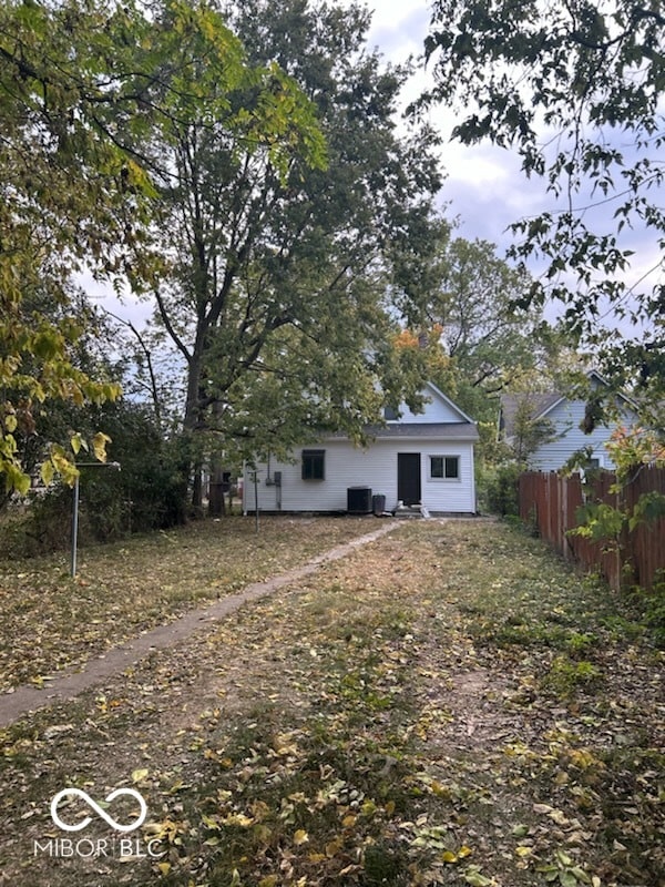 exterior space featuring central air condition unit